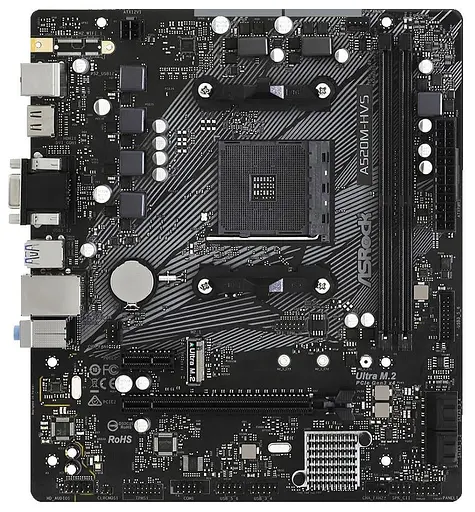 Материнская плата AsRock A520M-HVS (A520M-HVS) (Socket AM4, AMD A520, Micro-ATX) - фото 1