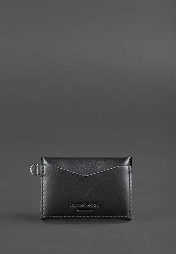 Шкіряна монетниця з клапаном 1.0 чорна - фото 6