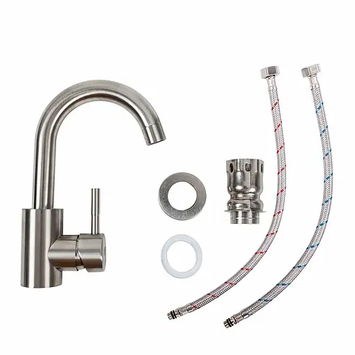 Смеситель для кухни Platinum KN87 (2054) нержавеющая сталь - фото 2