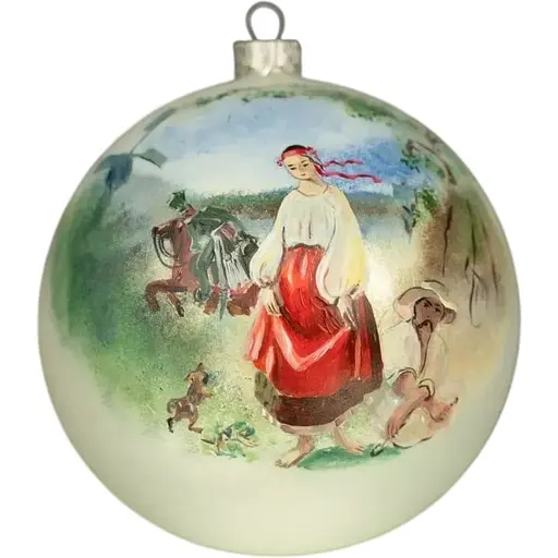 Ялинкова прикраса Різдвяні історії Катерина за мотивами Шевченко Т.Г куля скло (4820001154924)