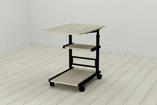 Стол приставной Ferrum-decor Адан 62x40x60 металл Черный ДСП Дуб Сонома 16мм (FRD-102487) - фото 5