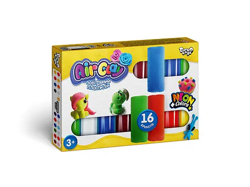 Набір повітряного пластиліну 16 шт Air Clay ARCL-04-01U Danko Toys (4823102810997) - фото 1