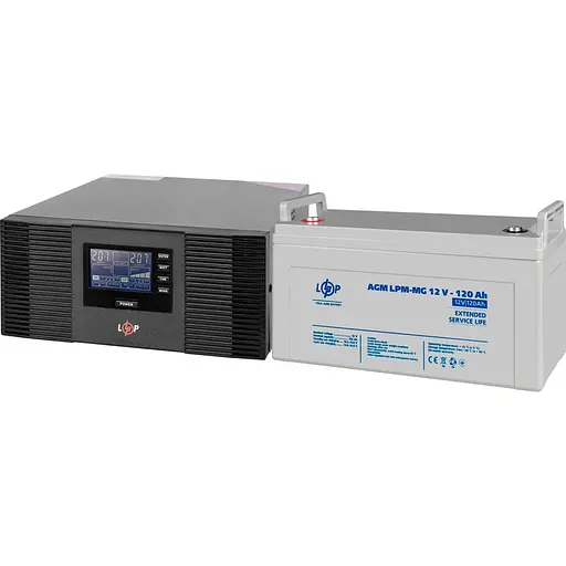 Джерело безперебійного живлення (ДБЖ) LogicPower UPS B1500 + АКБ MG 1440Wh (20000) [110340]