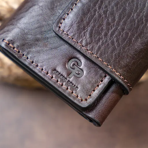 Мужской кожаный кошелек Grande Pelle 7.5х10х2.5 см acs0015039 - фото 9