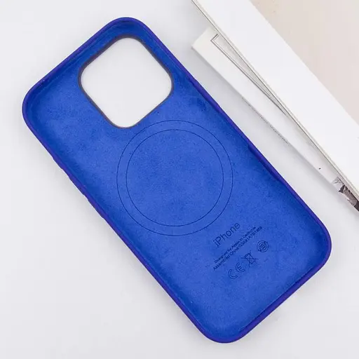 Чехол Epik Silicone case AAA с Magsafe и анимационной кнопкой для Apple iPhone 16 Pro 6.3 Ultramarine - фото 5
