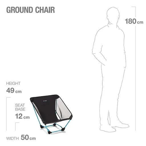Стілець Helinox Ground Chair Black (1053-10501R1) - фото 5