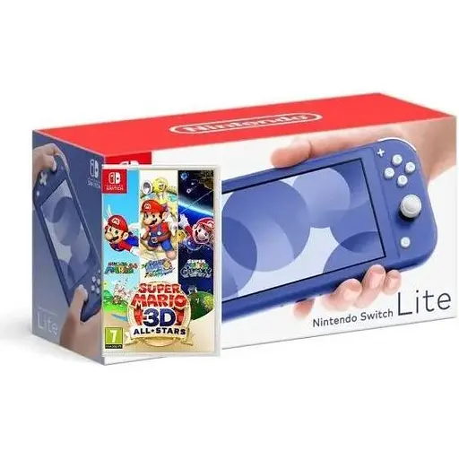 Ігрова консоль Nintendo Switch Lite Blue + Гра Super Mario 3D All-Stars (англійська версія)