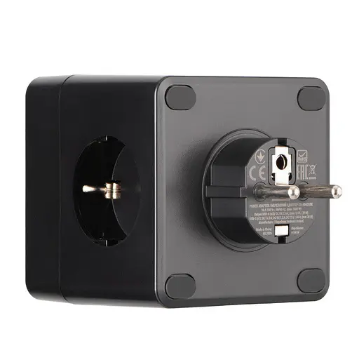 Мережевий фільтр-адаптер-трійник 2E AD431-BK 3xТипF, 16 A, 2xUSB-A, 1x USB-C - фото 2