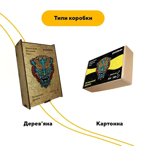 Пазл деревяний Загадковий Дракон, А2, Картонна коробка 300+ елементів - фото 4