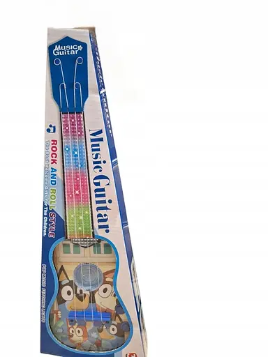 Игрушечная гитара 908-6 — с подсветкой, музыкой и песнями, 4 струны, на батарейках, в коробке - фото 2