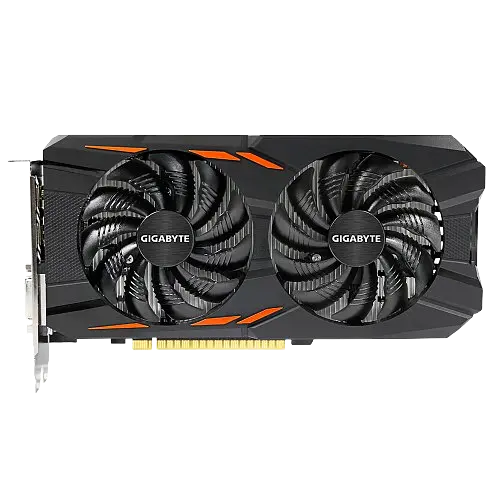 Видеокарта GeForce GTX 1050 Ti 4GB Gigabyte WindForce OC (GV-N105TWF2OC-4GD) Б/У - фото 1
