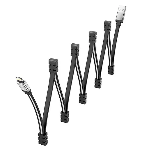 Кабель Hoco Lightning Magnetic absorption charging data cable U103 магнитный черный - фото 1