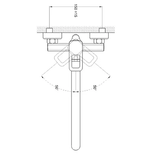 Змішувач для ванни TROYA NOD7-A188 одноважільний 30412 - фото 3