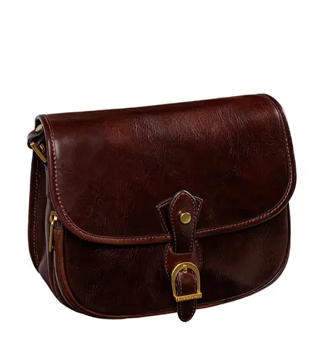 Женская кожаная сумка-седло Time Resistance 24х20х10 см sum0028557 - фото 4