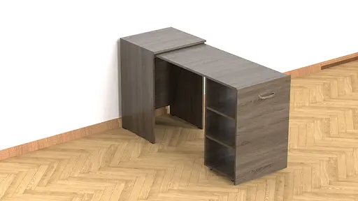 Стіл-тумба трансформер Смарт 1/2 Ferrum-decor 750x1450x600 ДСП Дуб Сонома Трюфель 16 мм (FRD-105078) - фото 4