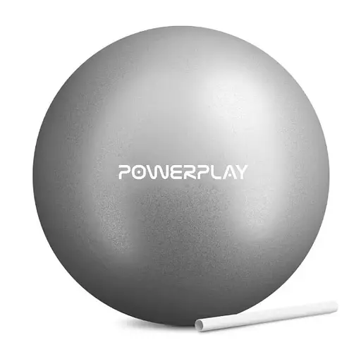 Мяч для пилатеса, йоги и реабилитации PowerPlay PP_4415 Body Shape Ball 22 см Серый (PP_4415_Grey) - фото 2