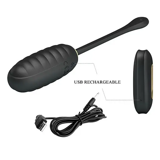 Віброяйце Pretty Love Doreen Remote Control Egg 19.7 см чорний - фото 4