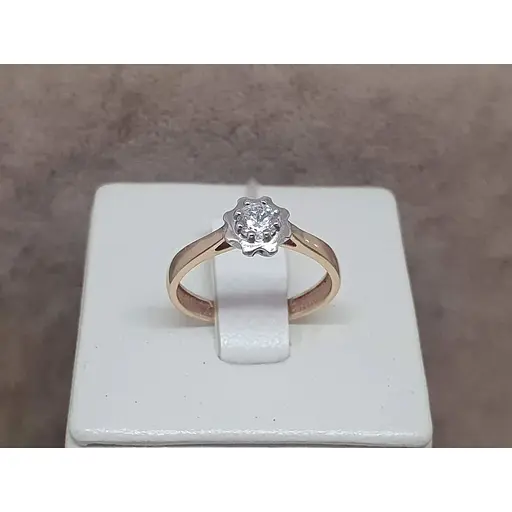 Золоте кільце Харківська ювелірна фабрика з фіанітами. 700015 16,5 - фото 4