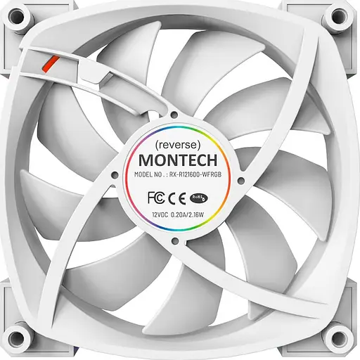 Вентилятор MONTECH 120MM RX120 PWM WHITE (RX120 PWM WHITE) - фото 3