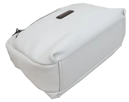 Женская кожаная сумка на плечо Borsacomoda белая sum0028731 - фото 10