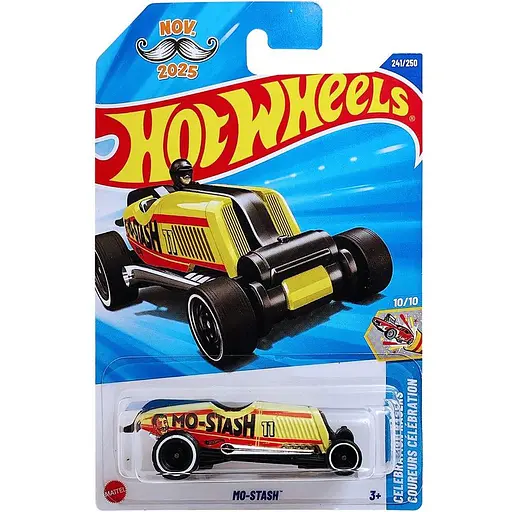 Базовая машинка Hot Wheels Celebration Racers Mo-Stash желтая (5785) JBB46-N521        - фото 1