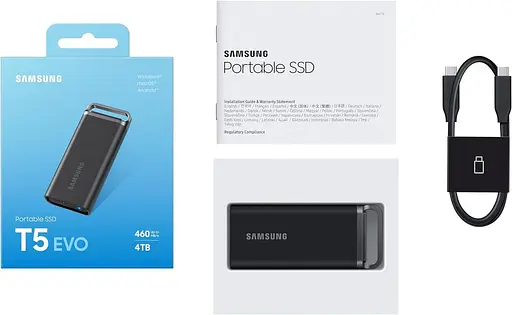 Накопитель SSD Samsung SSD накопичувач 4TB USB3.2 T5 EVO MU-PH4T0S/EU (MU-PH4T0S/EU) - фото 3
