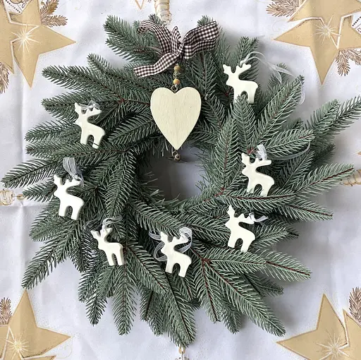 Вінки хвойні різдвяні Hvoya Classic литі блакитні 40 см 15 шт. - фото 4