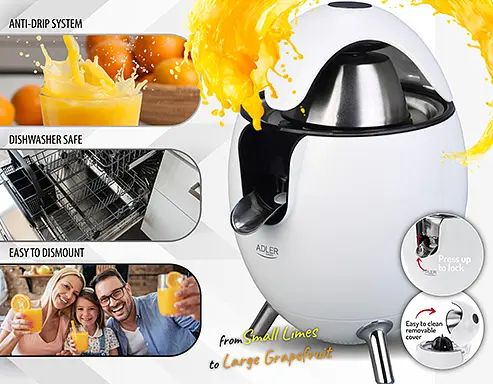 Соковижималка для цитрусових Adler AD 4013w - фото 7