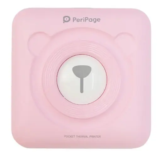 Портативний bluetooth термопринтер для смартфона PeriPage A6, рожевий (100336)