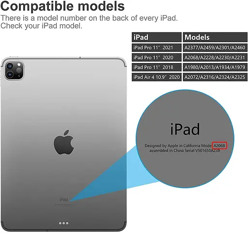 Чехол с клавиатурой GOOJODOQ, совместимый с iPad Pro 11 iPad Air 4 - фото 6