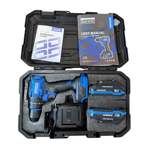 Шуруповерт ударный аккумуляторный бесщеточный Zegor CDAX-21BLH/21В/2 скорости/2 батареи 21В 2Ач/реверс/подсветка/кейс - фото 3