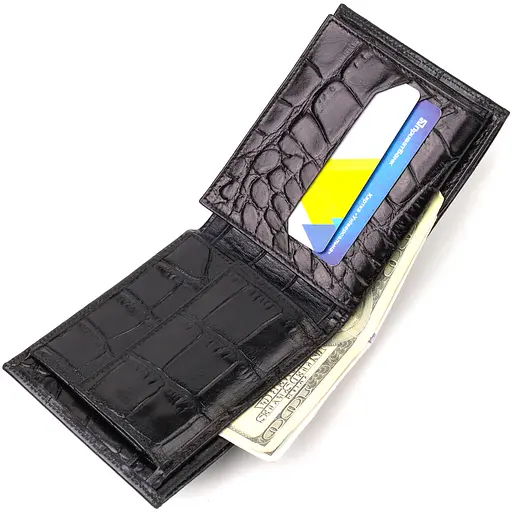 Мужской кожаный кошелек Canpellini 12х9.6х2 см acs0025592 - фото 3