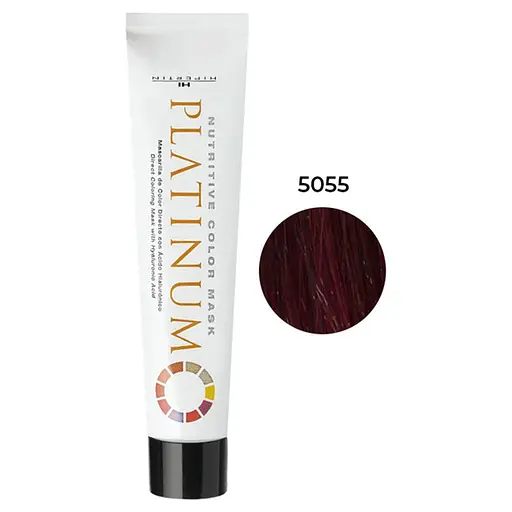 Професійна стійка фарба для волосся HI Hipertin Platinum 5055 червоний махагон 100 мл без аміаку - фото 1
