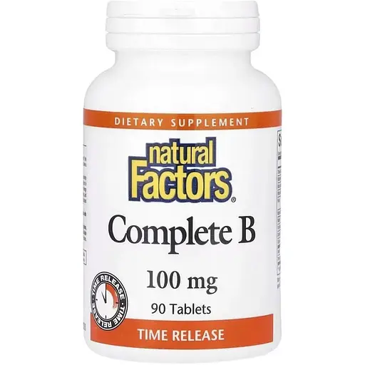 Комплекс вітамінів групи B Natural Factors Complete B, 90 таблеток