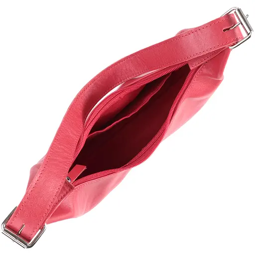 Сумка багет Shvigel с регулируемым ремнем из гладкой натуральной кожи 26х13х6.5 см sum0027029 - фото 7