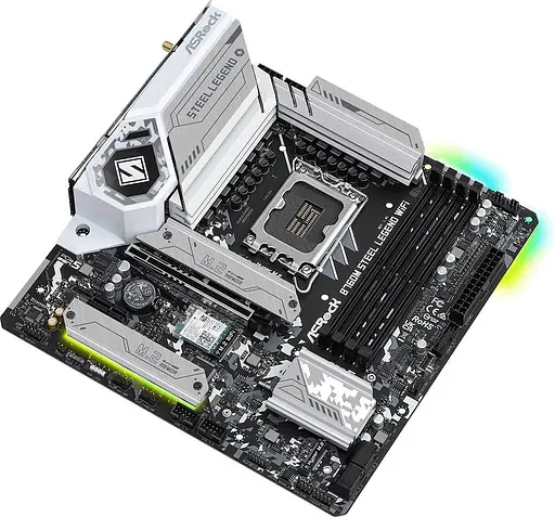 Материнская плата AsRock B760M Steel Legend WiFi (B760M STEEL LEGEND WIFI) (Socket 1700, Intel B760, Micro-ATX) - фото 2