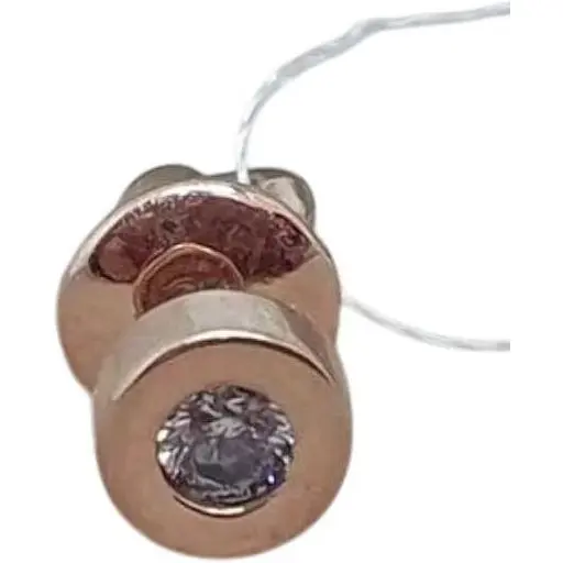 Золотая моносерьга-пуссета Астор с фианитом. 213-2267/1