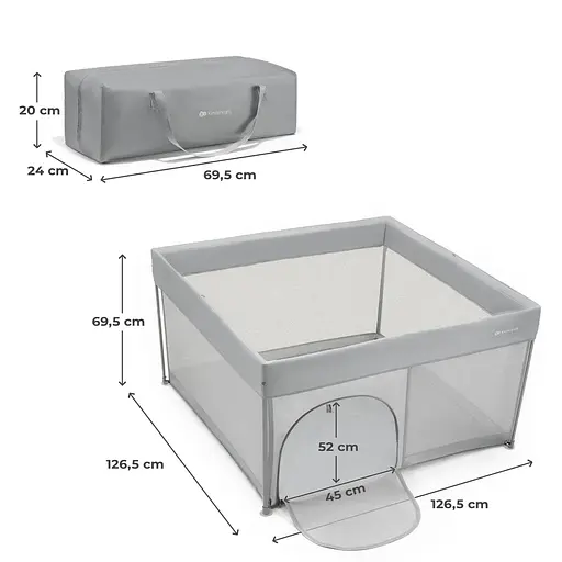 Манеж Kinderkraft Ziki Grey (KLZIKI00GRY0000) - фото 6