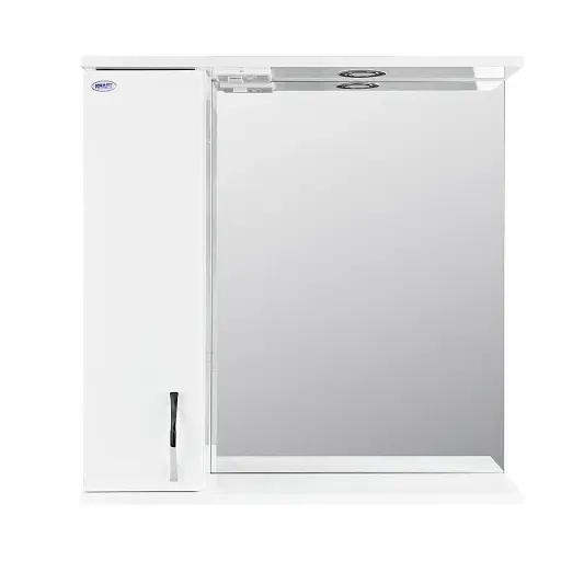 Зеркало со шкафчиком Kraft Прима левое 55 см Белый 30412 - фото 1