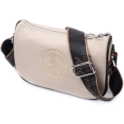 Сумка женская Vintage с вышивкой на лицевой стороне из натуральной кожи 22х14х8 см sum0027045 - фото 1