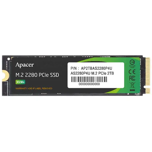 Накопичувач SSD Apacer m.2 NVMe 2TB (AP2TBAS2280P4U-1) - фото 1