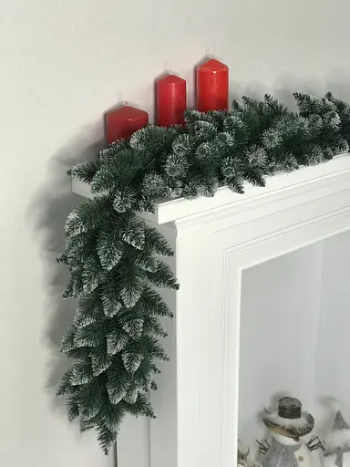 Гірлянда хвойна Hvoya Elegant з плівки зелена з білими кінчиками 16 м - фото 5