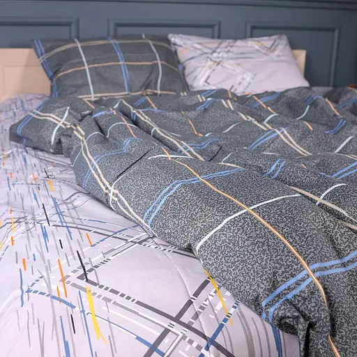 Простирадло MirSon Modern Lines бязь різнобарвний 150 x 220 см (2200013008743) - фото 1