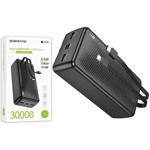 Power Bank Borofone BJ57B 30000 мАч 22.5 Вт + PD20W, черный - фото 2