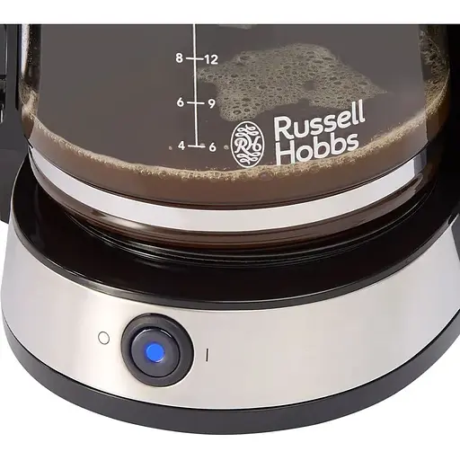 Кофеварка Russell Hobbs Heaton, 1.25 л молотая черно-серебряная - фото 2