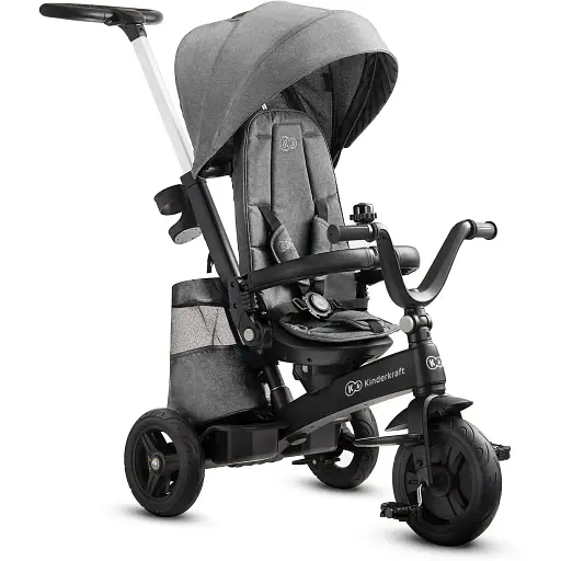 Трехколесный велосипед Kinderkraft Easytwist Platinum Grey (KKRETWIGRY0000) - фото 2