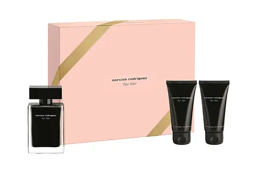 Подарочный Набор Narciso Rodriguez For Her туалетная вода 50 мл, гель для душа 50 мл, лосьон для тела 50 мл - фото 1