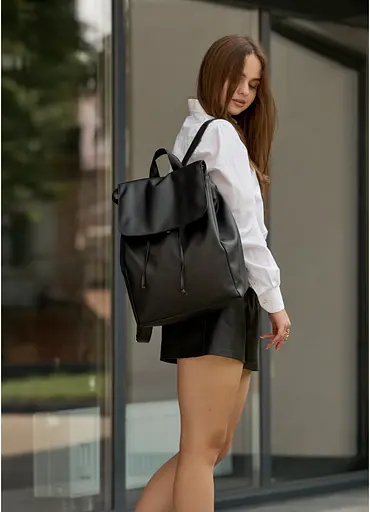 Женский рюкзак Sambag Loft LZN черный 38 х 28 х 18 см (22400001) - фото 4