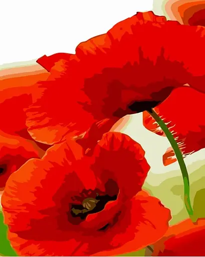 Набор для росписи по номерам Маки, Strateg, 30x40 см, SS6805