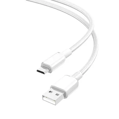 Кабель XO NB249 5A Android PVC Shiny Colorful Micro Data Cable белый - фото 3